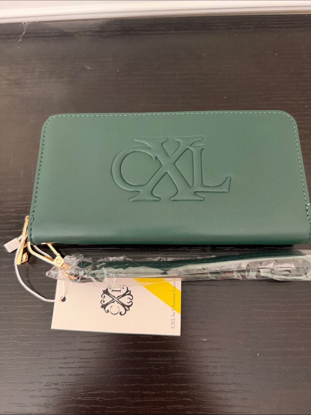 Christian Lacroix  Green Zip Wallet